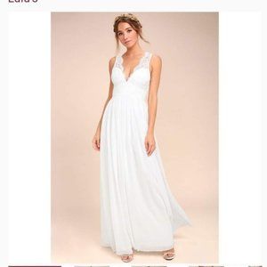 Lulu's Destined to Dream Maxi Formal Wedding Dress NWT